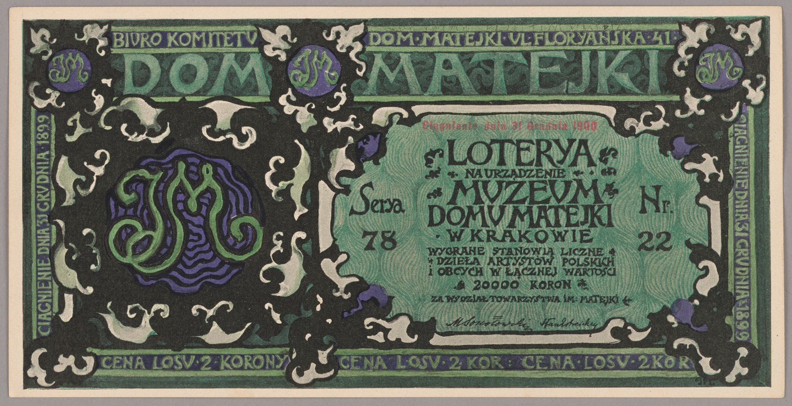 Józef Mehoffer - Lottery ticket