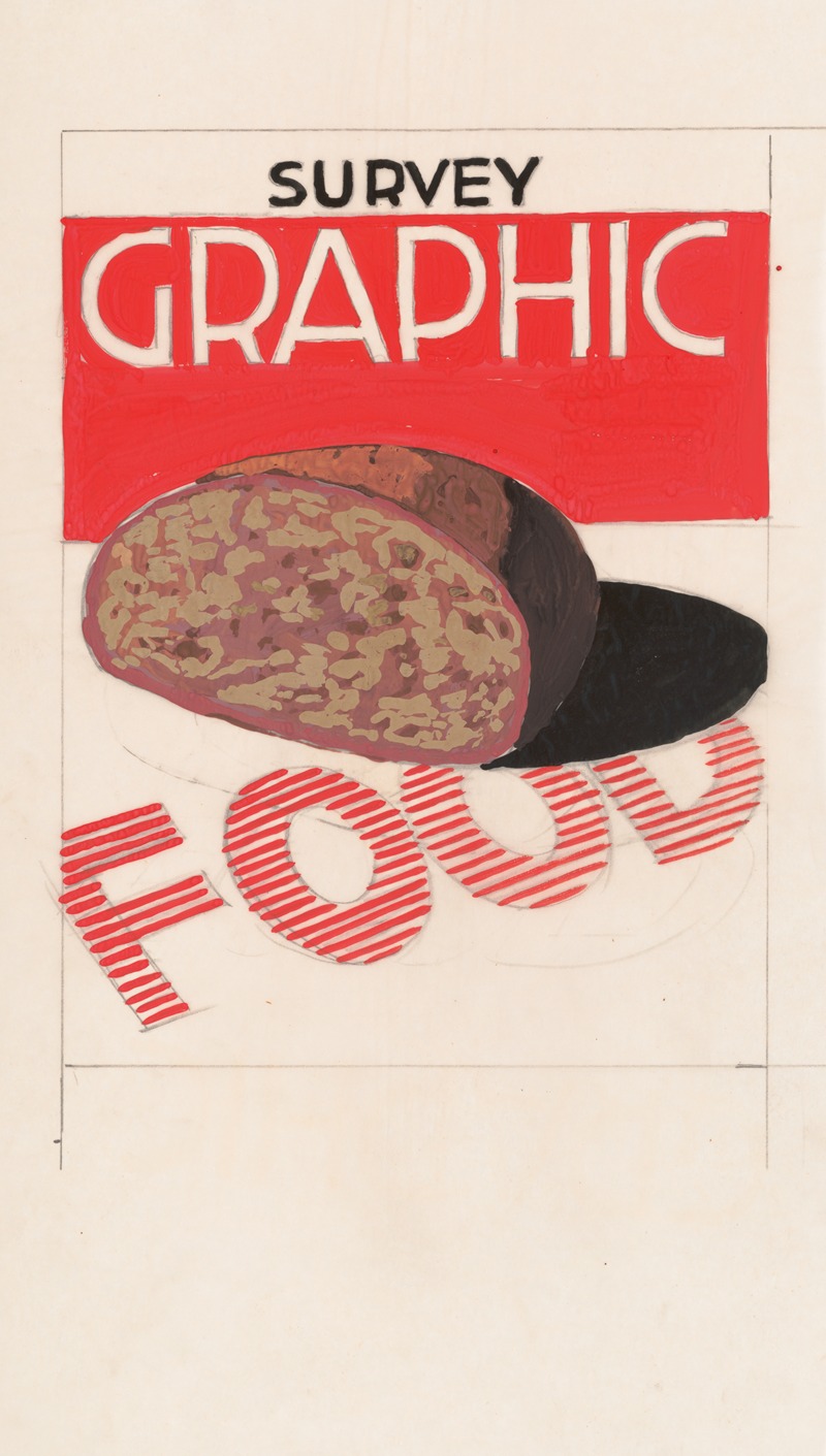 Winold Reiss - Graphic design for cover of Survey Graphic Magazine; ‘Food’