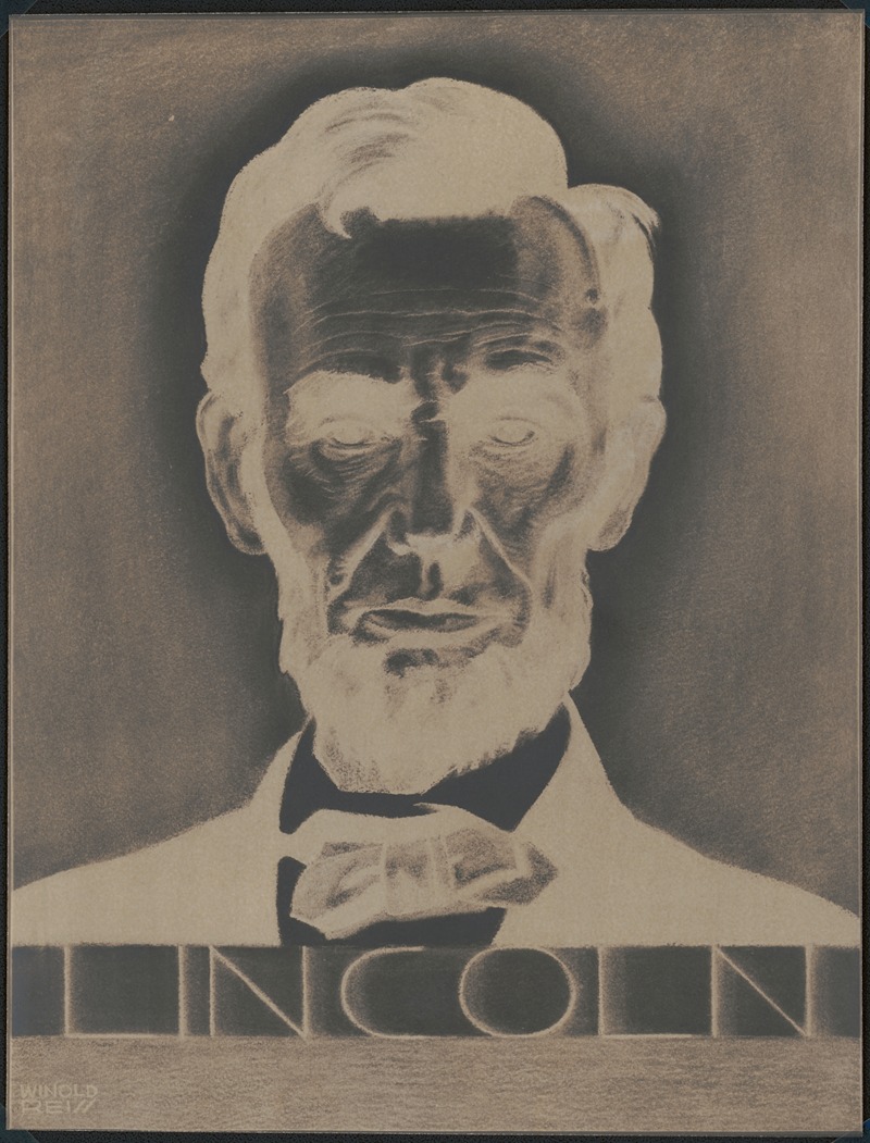 Winold Reiss - Graphic designs for the Presidents Room of the ‘Knickerbocker’ Longchamps Restaurant, 41st Street and 1450 Broadway, New York, NY.] [Portrait of Lincoln