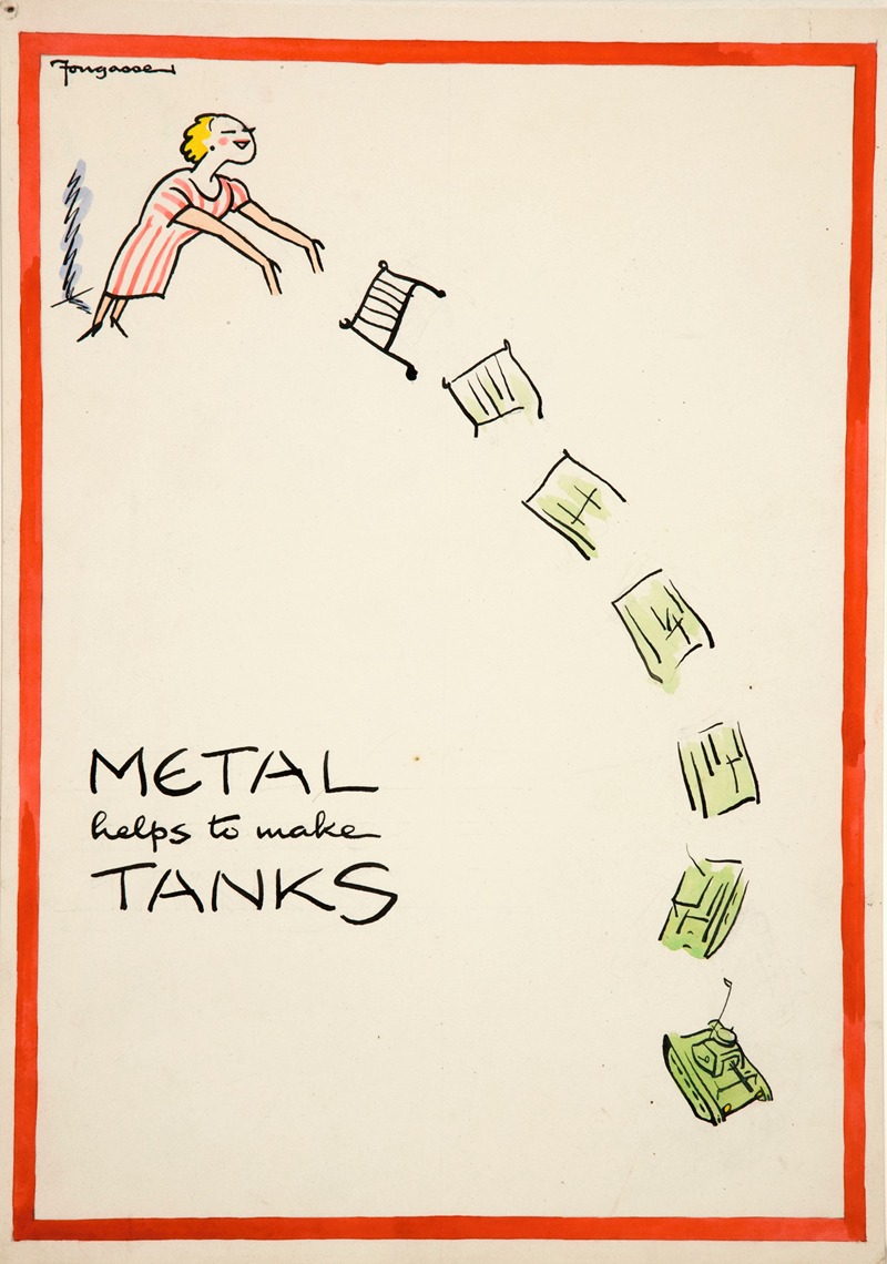 Cyril Kenneth Bird (Fougasse)   - Metal helps to make tanks