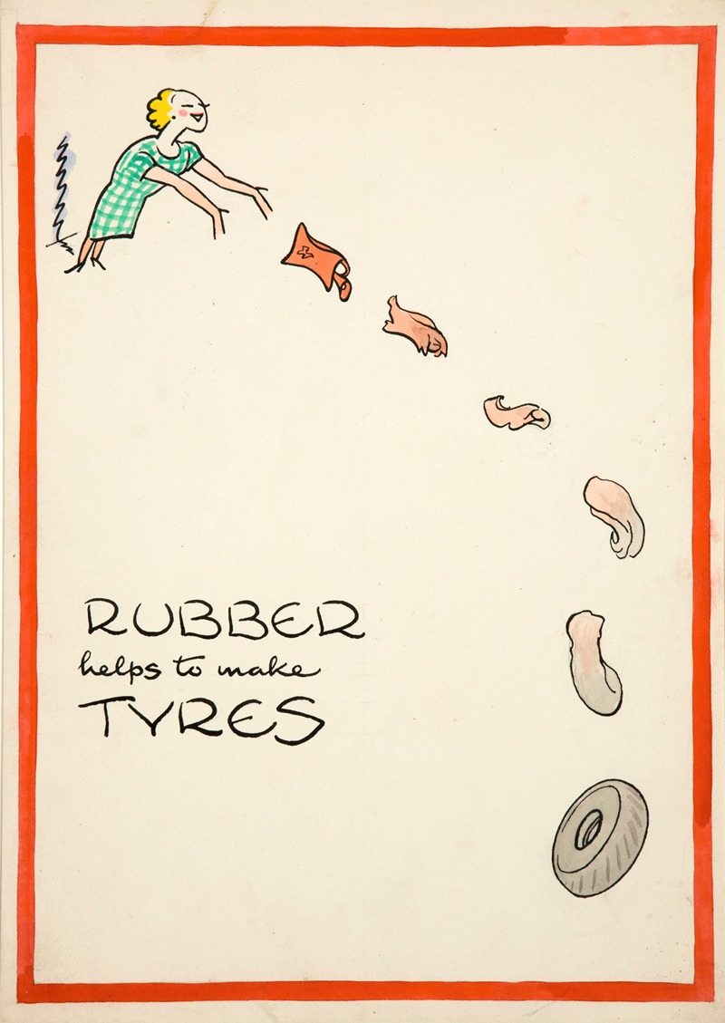 Cyril Kenneth Bird (Fougasse)   - Rubber helps to make tyres