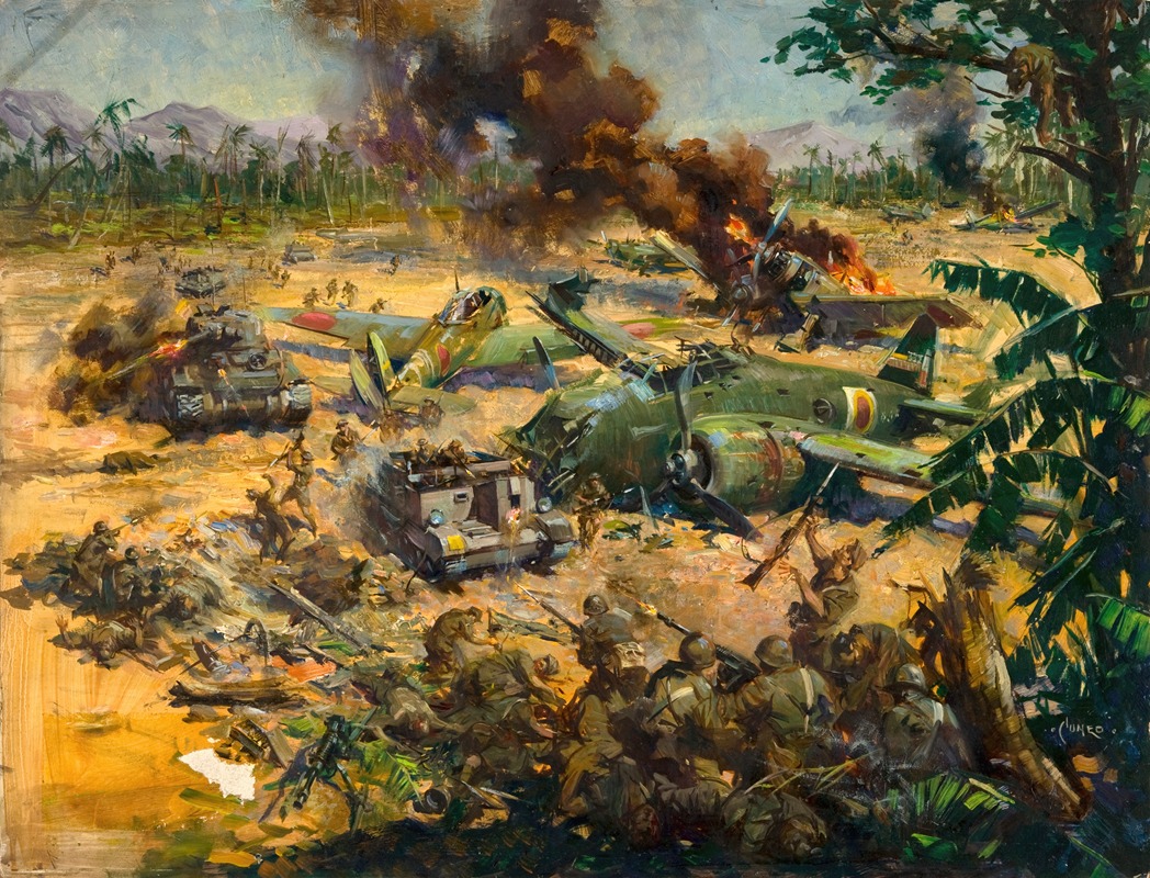 Terence Cuneo - Invasion scene in Far East
