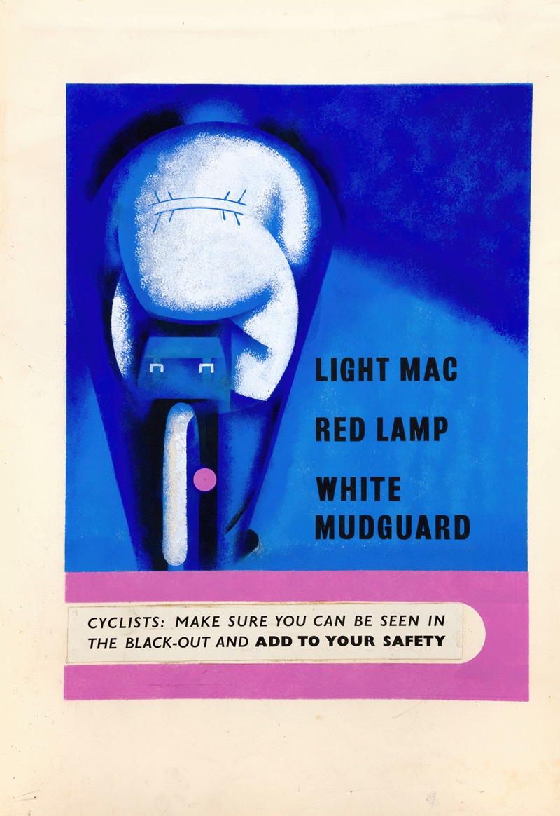 Tom Gentleman - Light mac, red lamp, white mudguard. Cyclists; Make sure you can be seen in the black-out and add to your safety