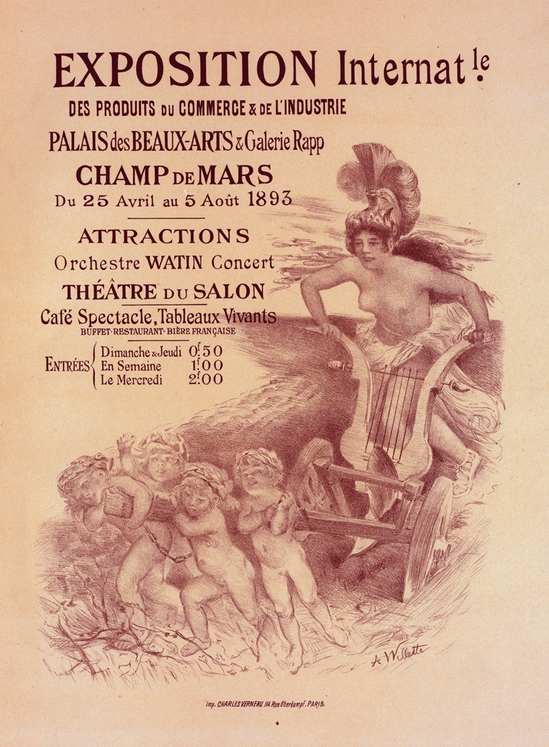 Adolphe Léon Willette - Exposition internationale des Produits du Commerce et de l’Industrie