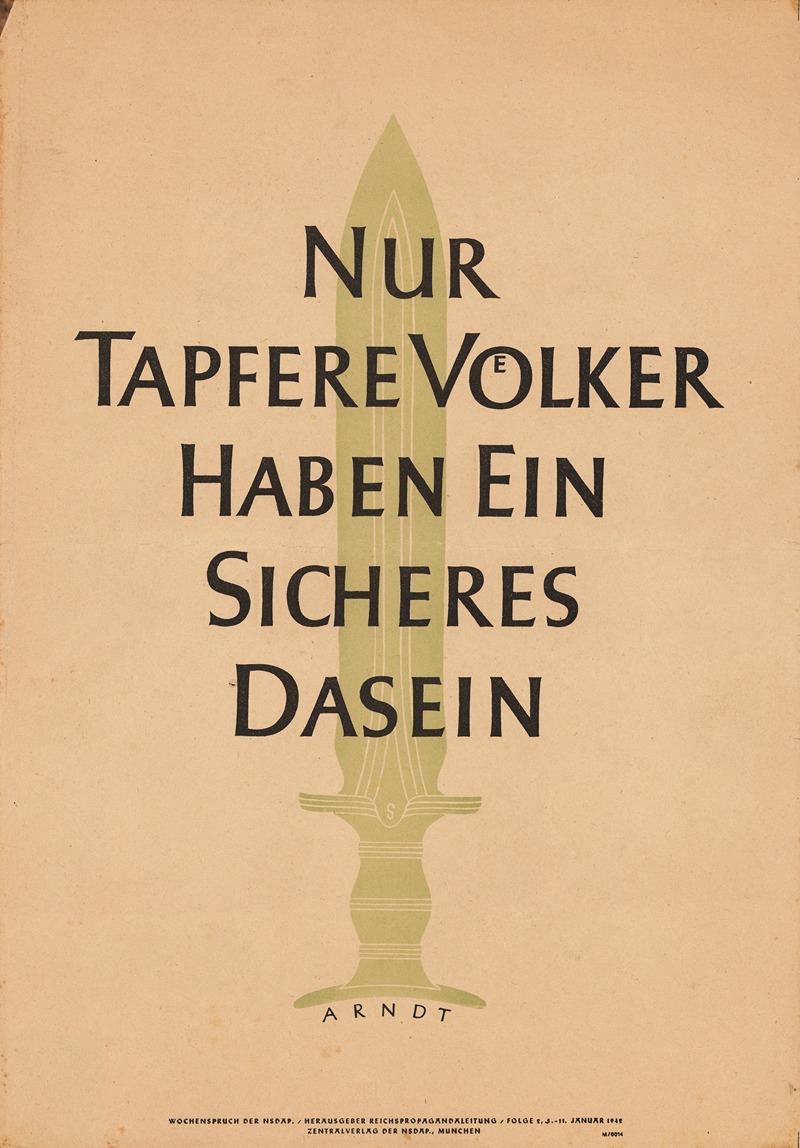 Anonymous - Nur Tapfere Völker Haben Ein Sicheres Dasein. [Only Courageous Peoples Have A Secure Existence.]