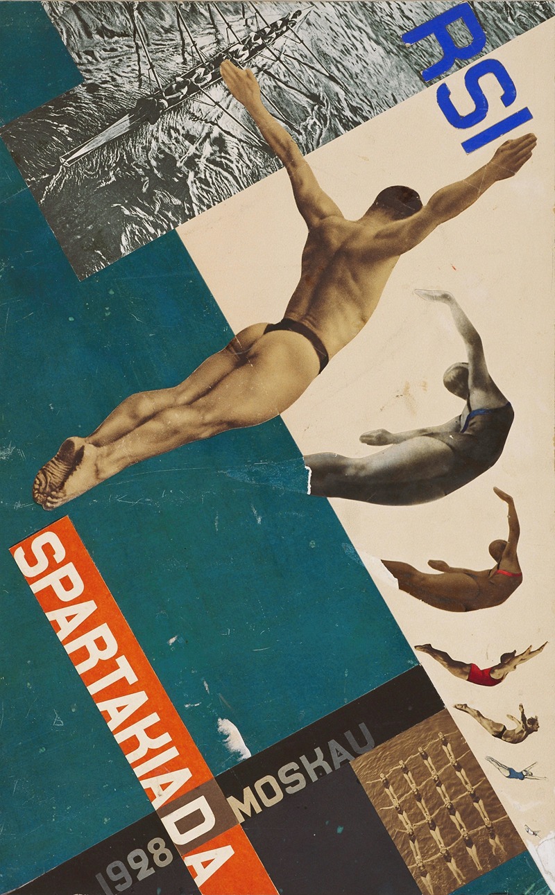 Gustav Klutsis - The Swallows (Diving) Design for postcard