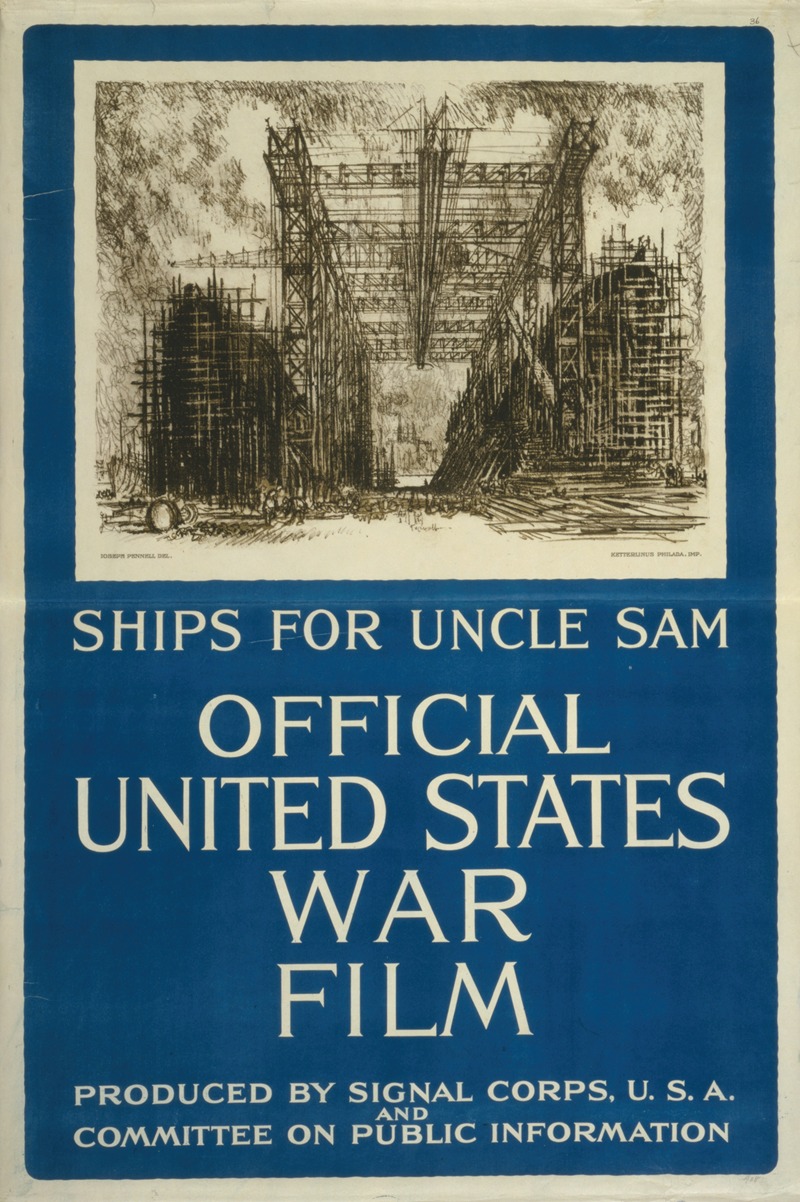 Joseph Pennell - Ships for Uncle Sam–Official United States war film