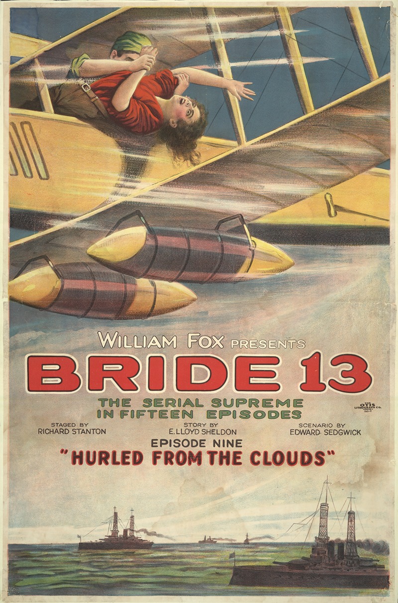 Otis Litho. Co. - William Fox presents bride 13 The serial supreme in fifteen episodes; Episode nine ‘hurled from the clouds’