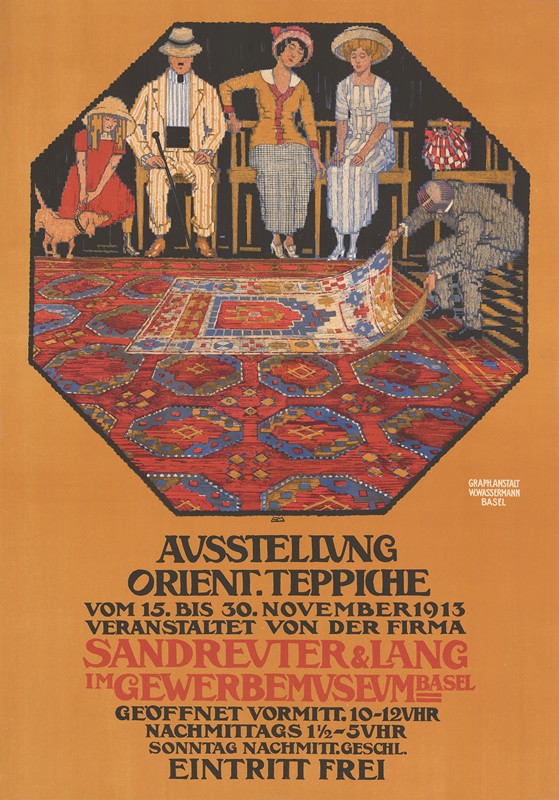 Burkhard Mangold - Ausstellung Orient. Teppiche – Veranstaltet von der Firma Sandreuter & Lang – im Gewerbemuseum