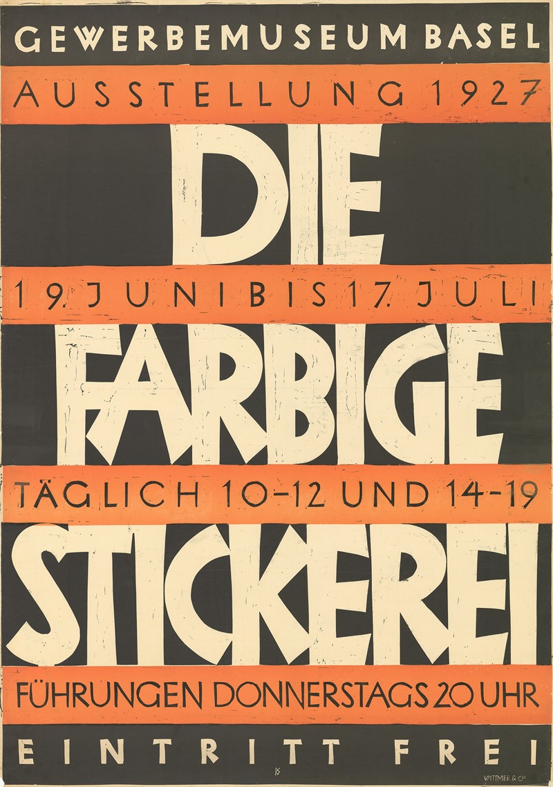 Robert Stöcklin - Die farbige Stickerei – Gewerbemuseum Basel