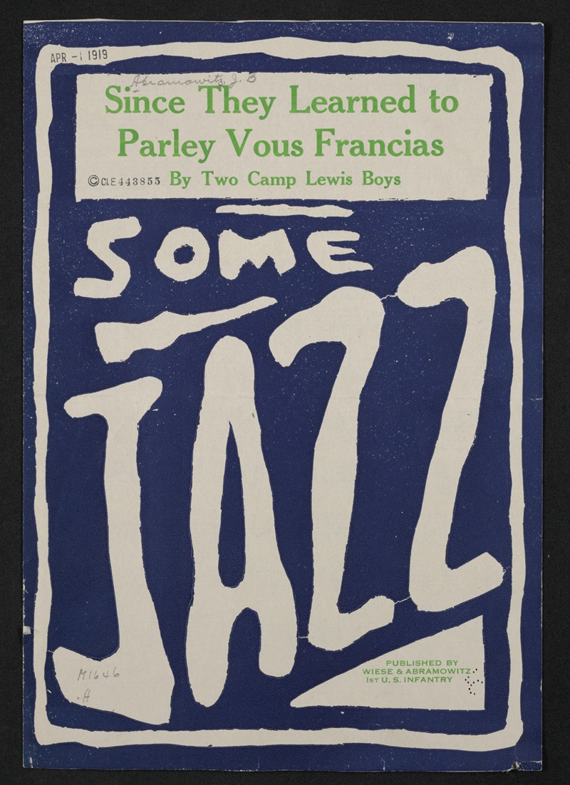 Anonymous - Since they learned to parley vous francias a jazz one step