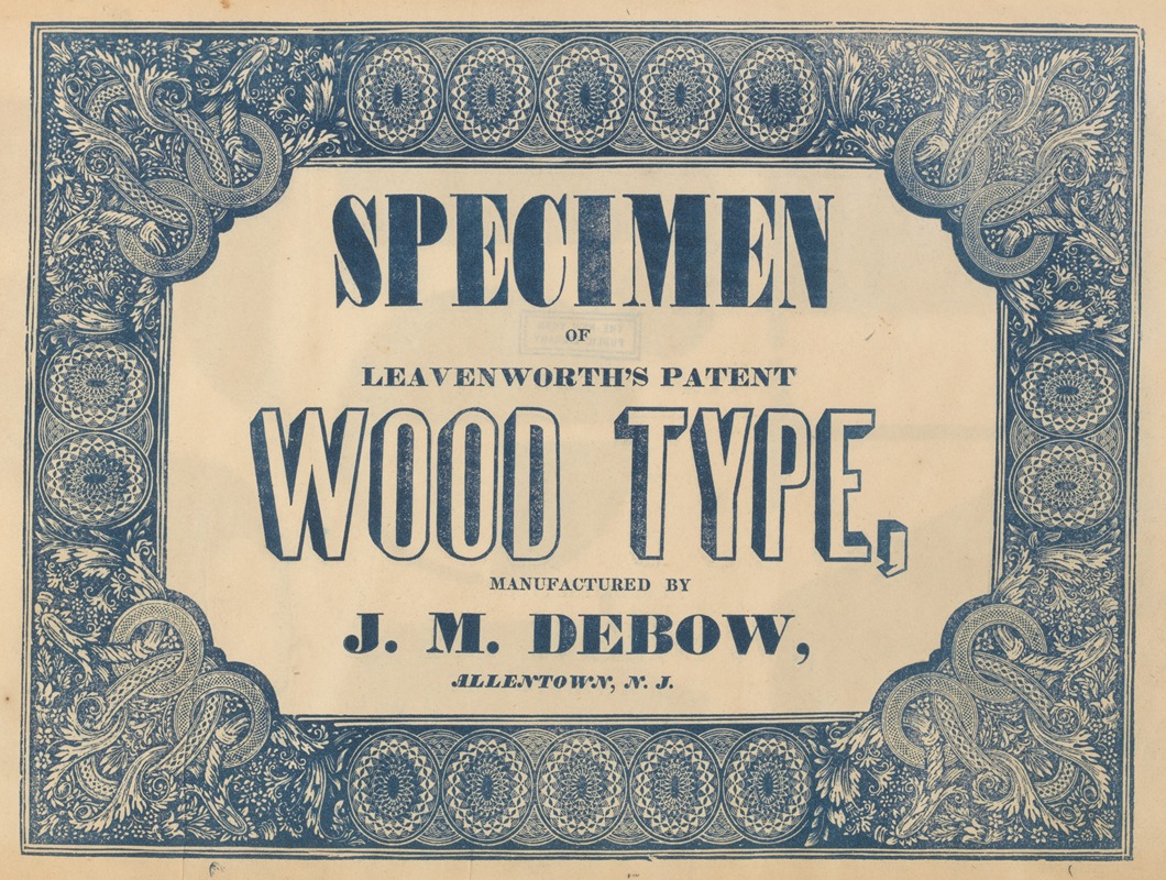 Anonymous - Specimen of Leavenworth’s patent wood type