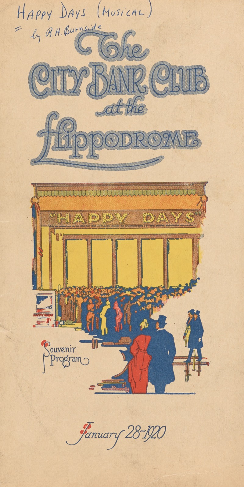 Anonymous - The City Bank Club at the Hippodrome souvenir program for Happy Days