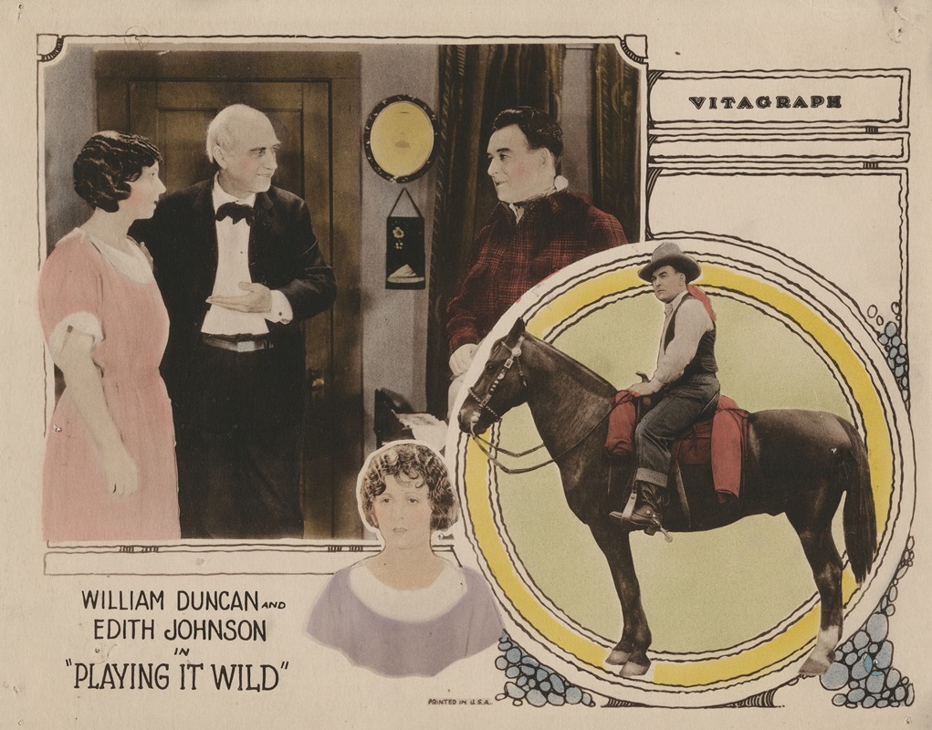 Anonymous - William Duncan and Edith Johnson in ‘Playing it wild’