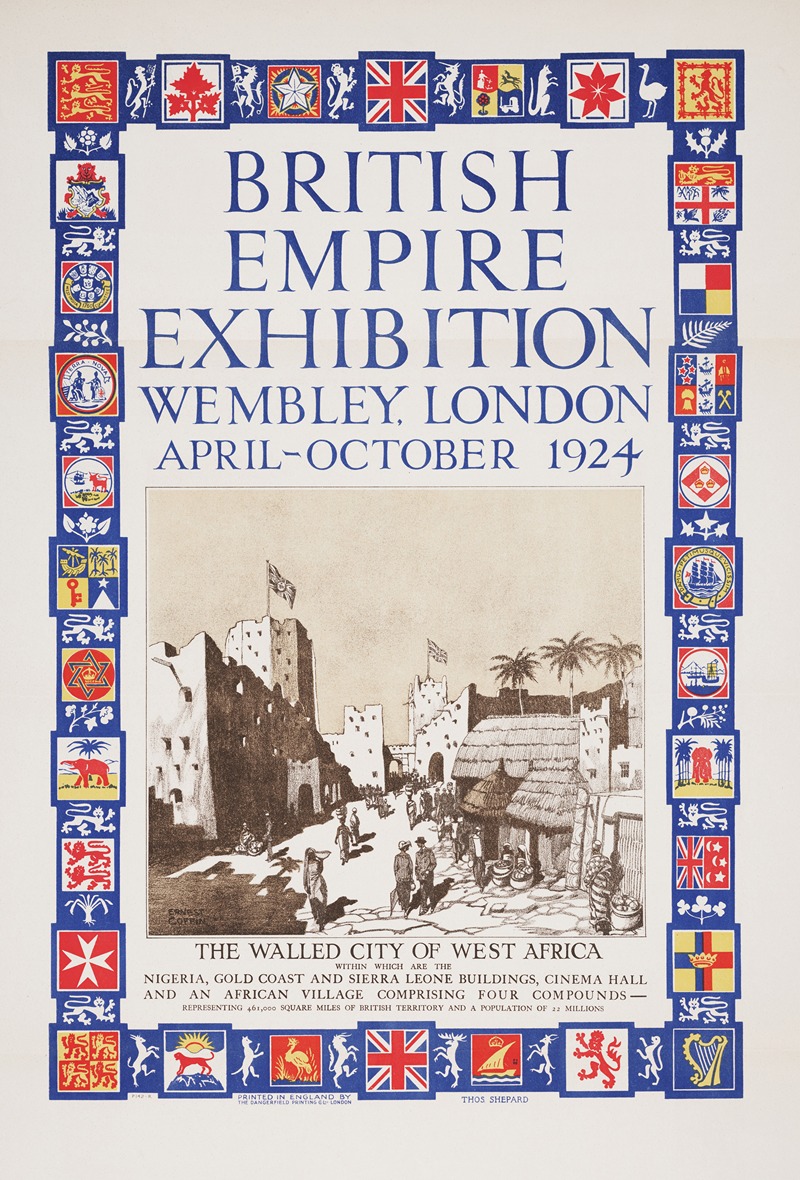 Ernest Coffin - British Empire Exhibition, Wembley, London, April-October 1924; Walled city of west Africa