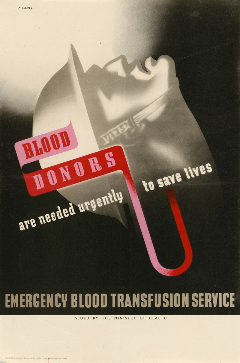 Abram Games - Blood Donors are Needed Urgently to Save Lives