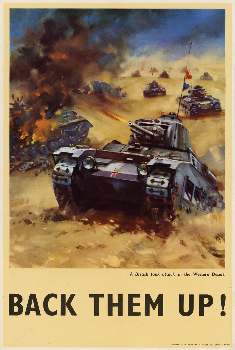 Anonymous - A British Tank Attack in the Western Desert – Back Them Up!
