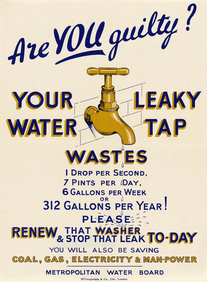 Anonymous - Are You Guilty, Your Leaky Water Tap Wastes