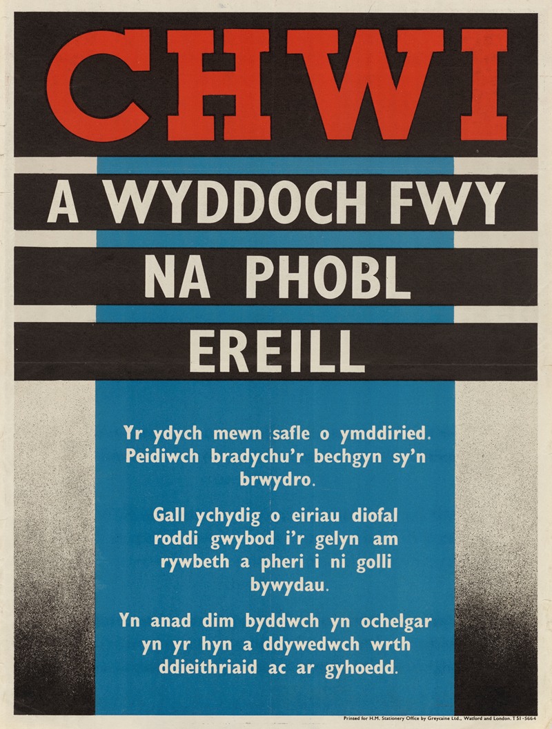 Anonymous - Chwi a Wyddoch Fwy na Phobl Ereill