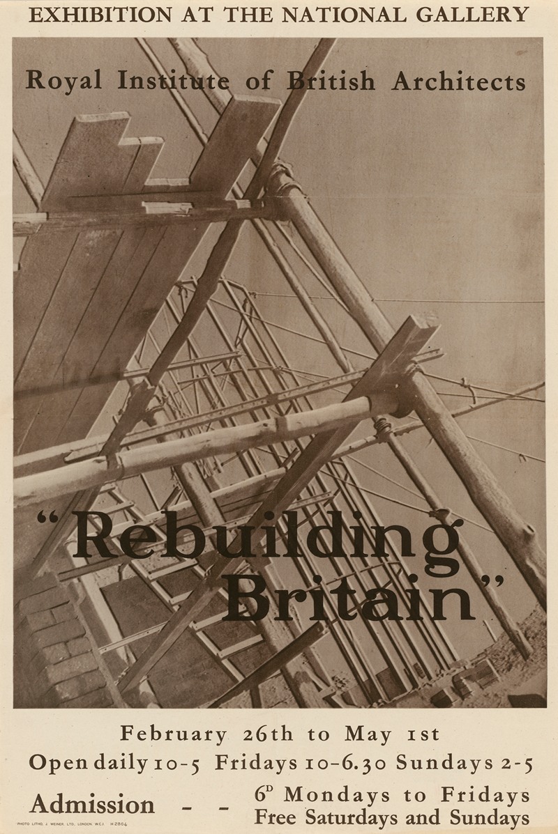 Anonymous - Exhibition at the National Gallery – Royal Institute of British Architects – ‘Rebuilding Britain’