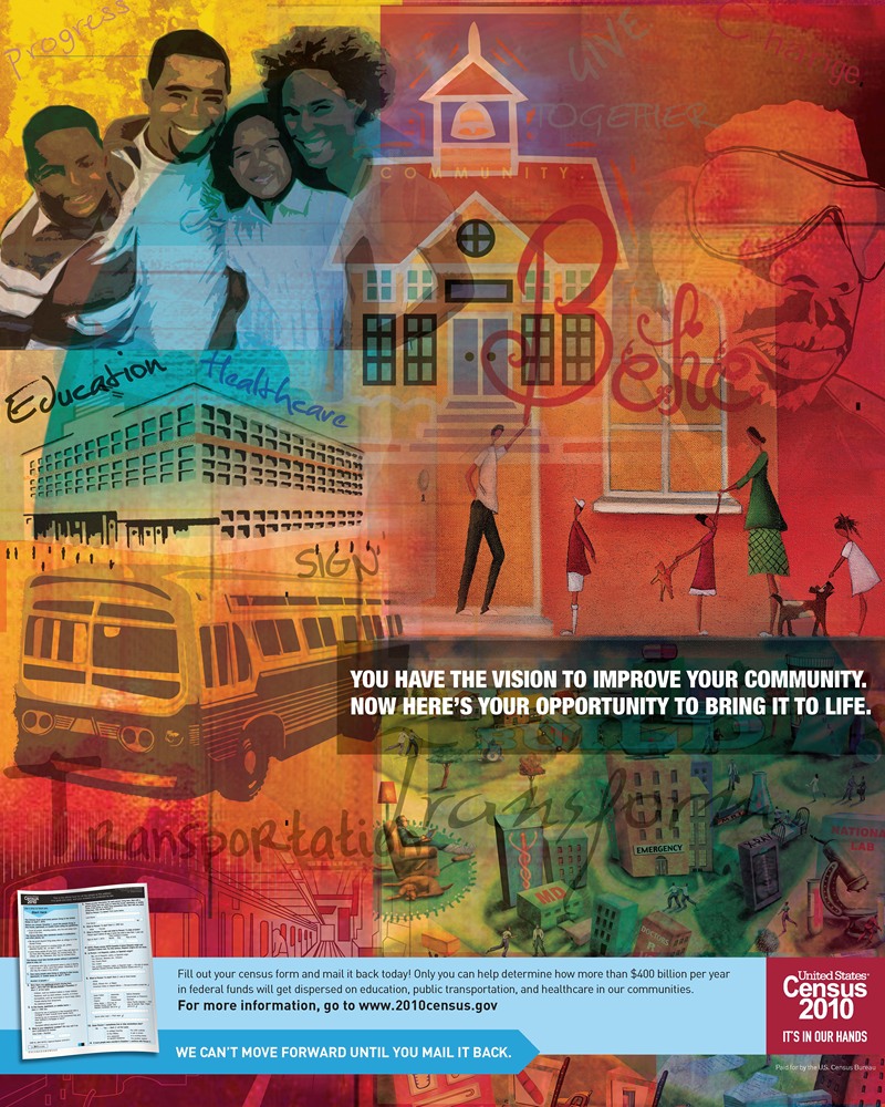 Bureau of the Census - African American Action Poster