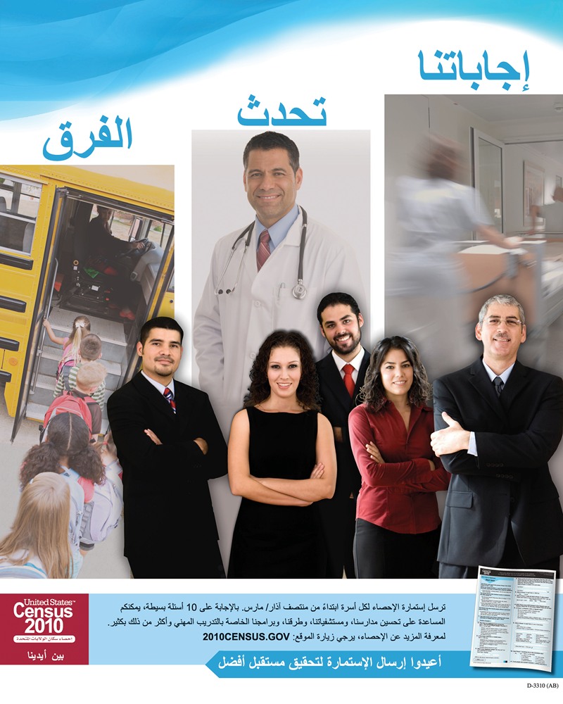 Bureau of the Census - Arabic Action Poster