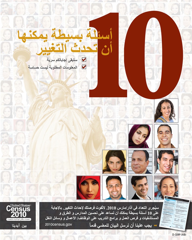 Bureau of the Census - Arabic Awareness Poster