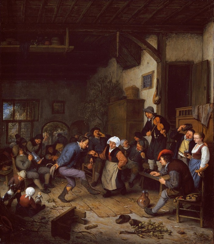 Adriaen van Ostade - Merrymakers in an Inn