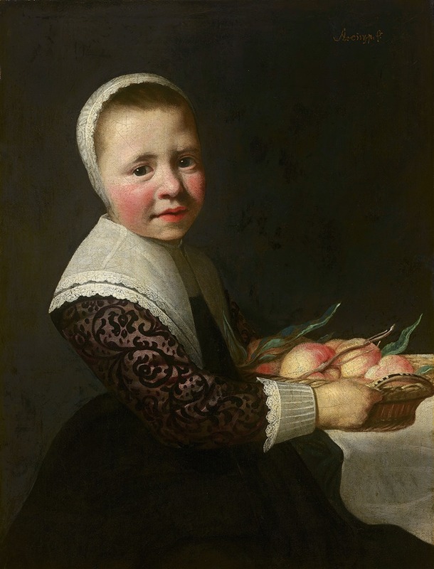 Aelbert Cuyp - Portrait of a Girl with Peaches