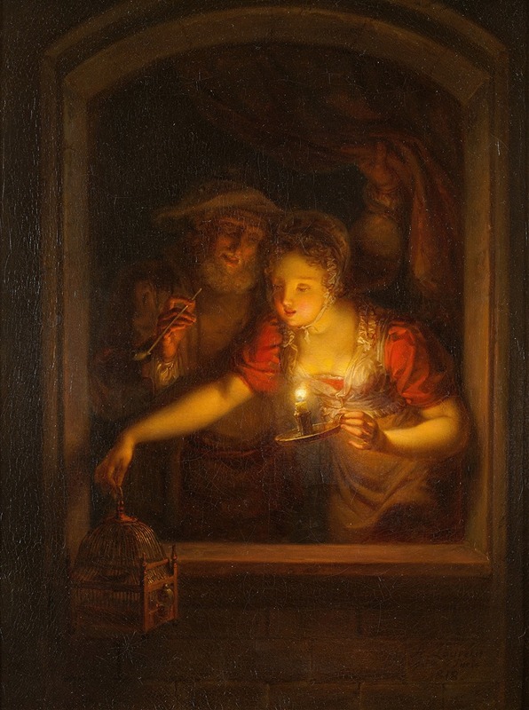 Alexander Lauréus - A Woman with a Burning Candle