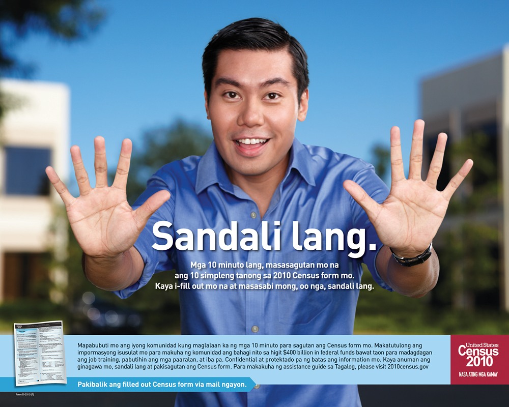 Bureau of the Census - Tagalog Action Poster