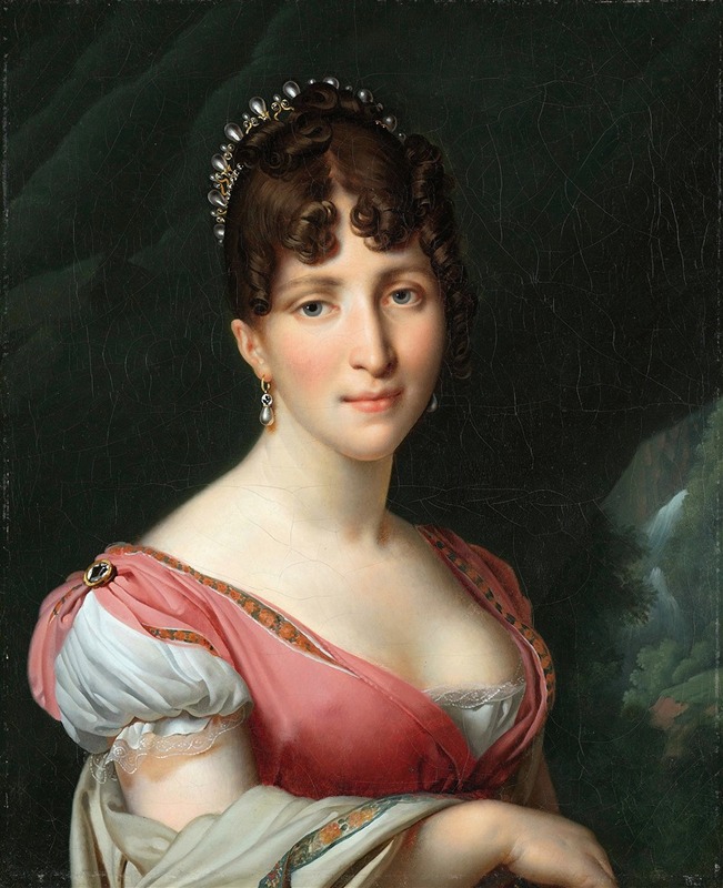 Anne Louis Girodet-Trioson - Portrait of Hortense de Beauharnais, Queen of Holland