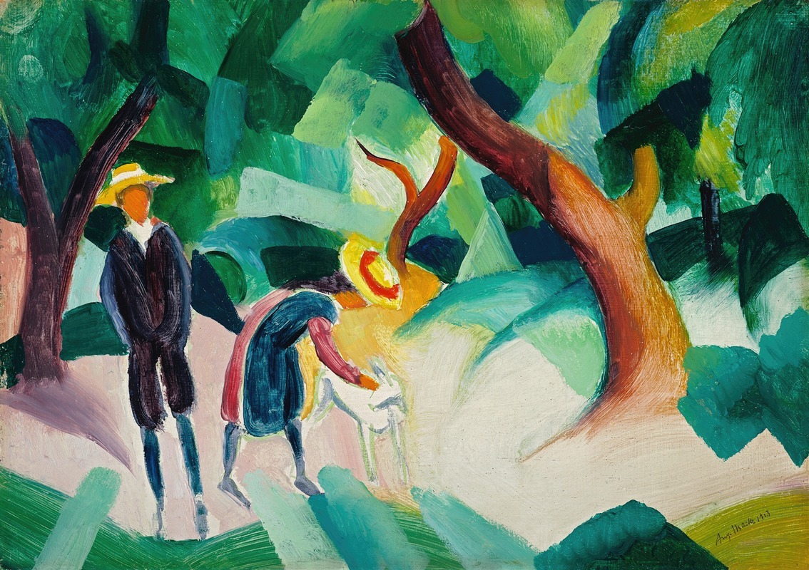 August Macke - Children with a Goat