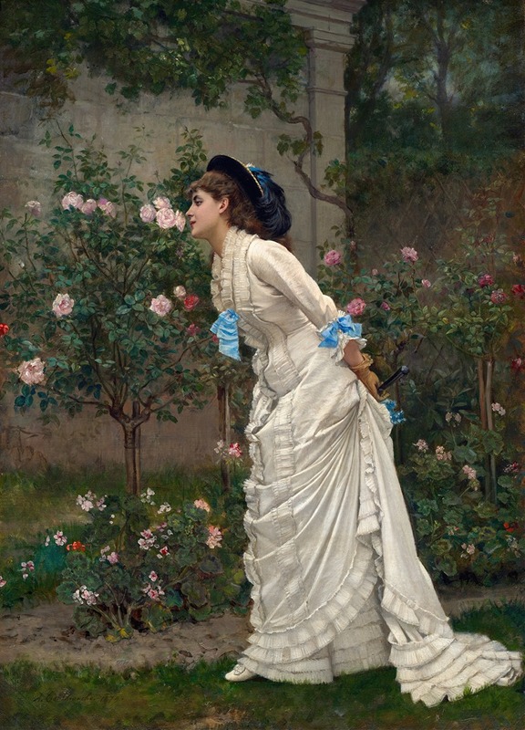 Auguste Toulmouche - Woman And Roses