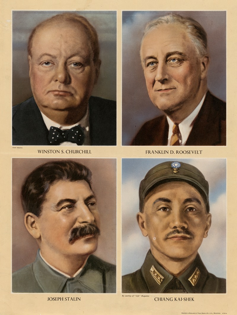 Cecil Beaton - Winston S. Churchill, Franklin D. Roosevelt, Joseph Stalin, Chiang Kai-Shek