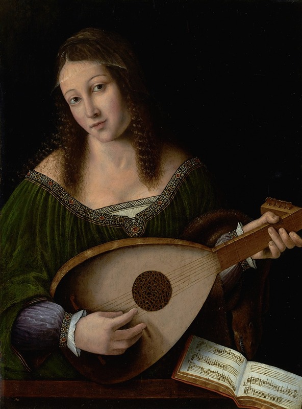 Bartolomeo Veneto - Lady Playing a Lute