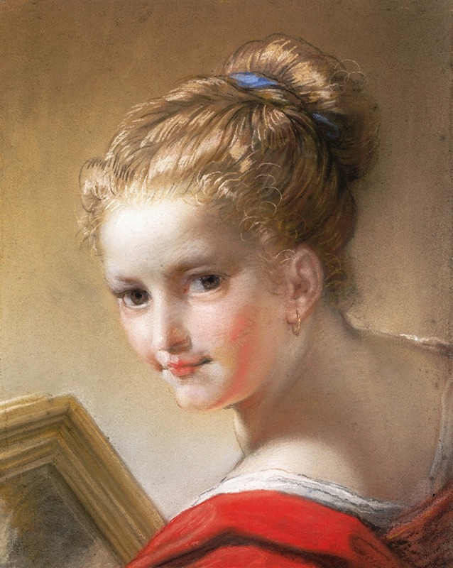 Benedetto Luti - Study of a Girl in Red
