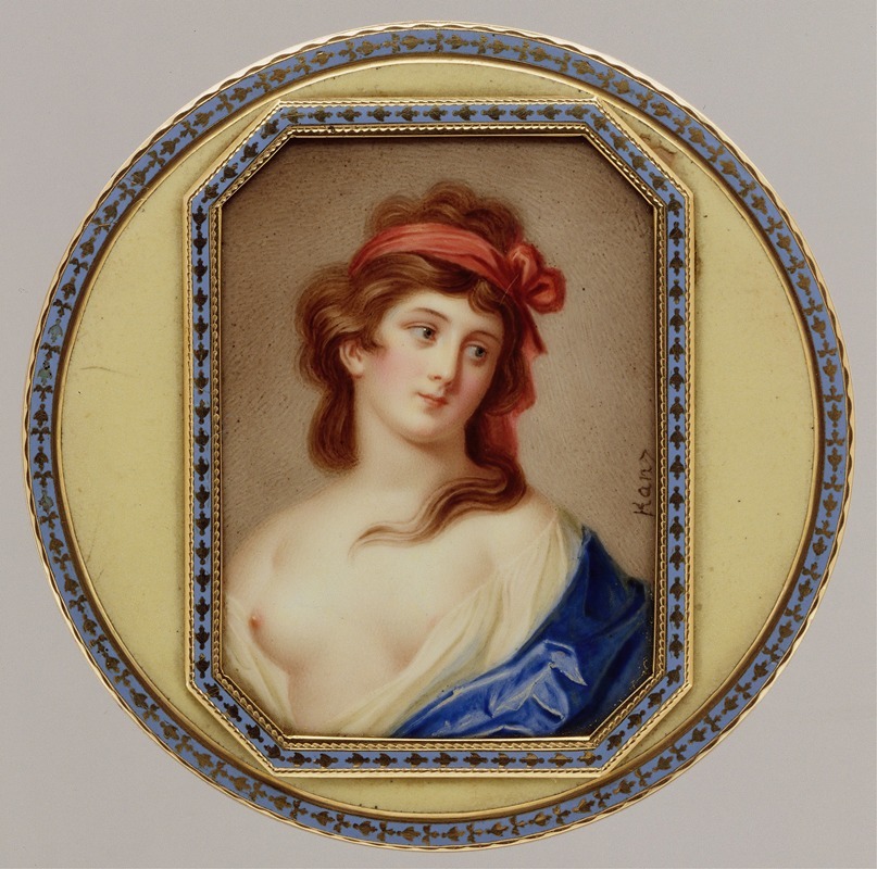 Carl Christian Kanz - Snuffbox with portrait of a woman