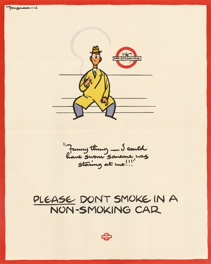 Cyril Kenneth Bird (Fougasse)   - Please Don’t Smoke in a Non-Smoking Car