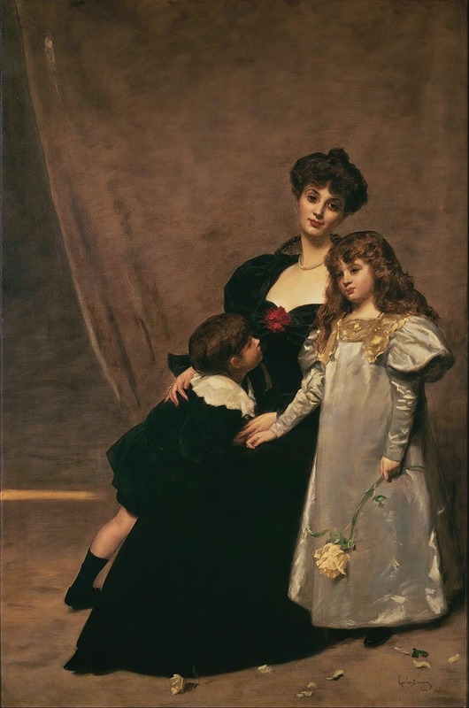 Carolus-Duran - Mother and children (Madame Feydeau and her children)