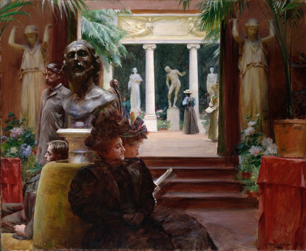 Charles Courtney Curran - At the Sculpture Exhibition