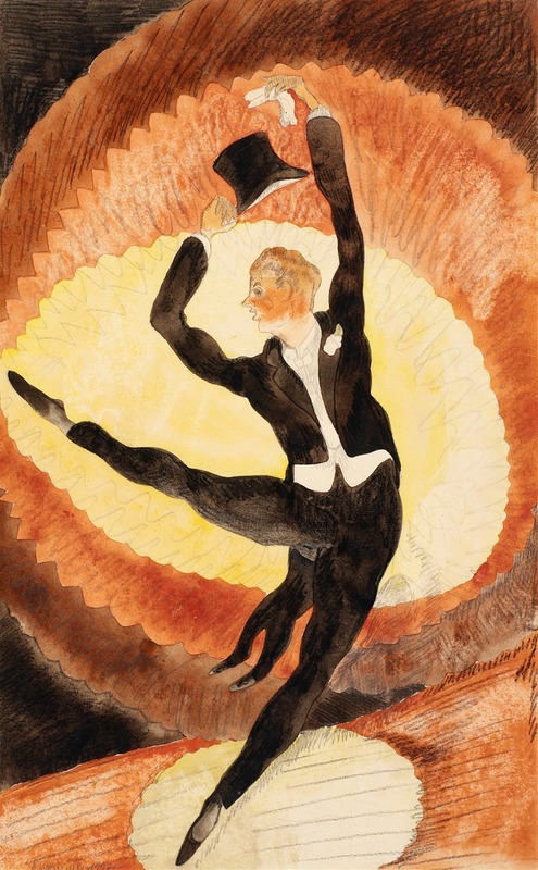 Charles Demuth - In Vaudeville, Acrobatic Male Dancer with Top Hat