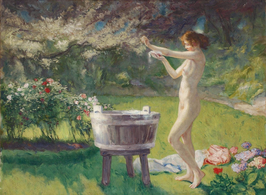 Charles Hermans - Bath in the garden