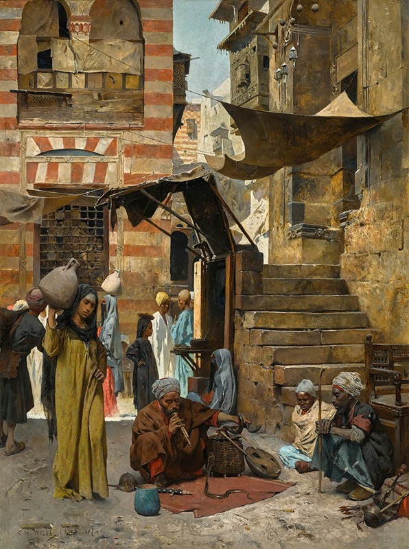 Charles Wilda - A Souk In Cairo