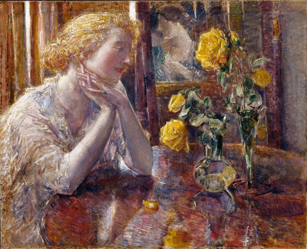 Childe Hassam - Maréchal Niel Roses