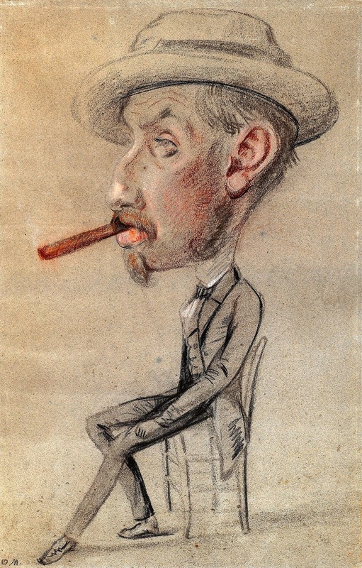 Claude Monet - Caricature of a Man with a Big Cigar