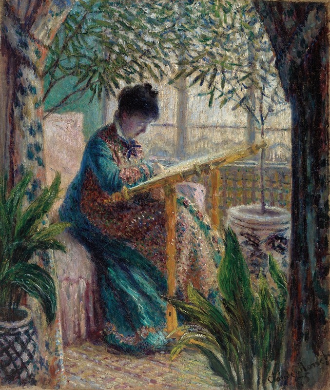 Claude Monet - Madame Monet Embroidering (Camille au métier)