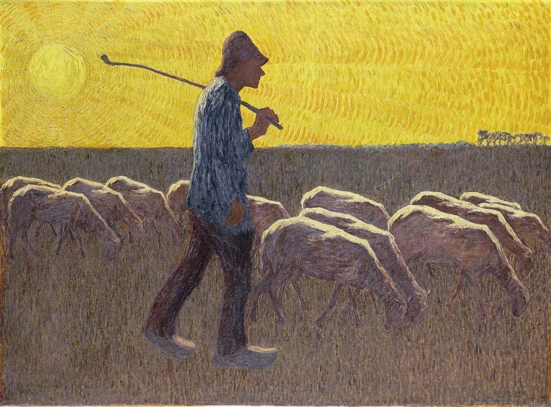 Cornelis Albert van Assendelft - Shepherd with Sheep