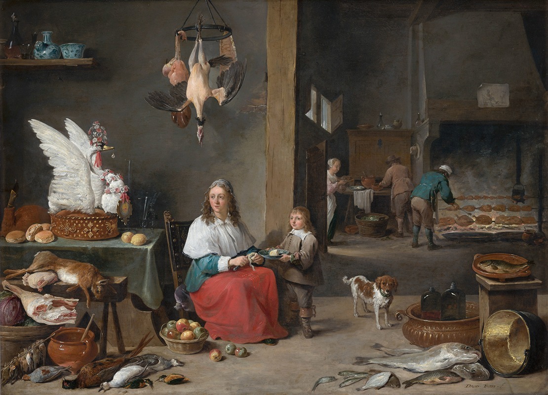 David Teniers The Younger - Kitchen Interior