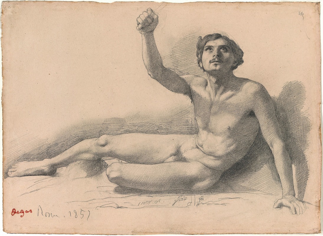 Edgar Degas - Study of a Male Nude